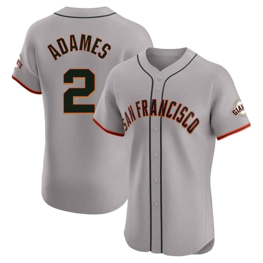 Rebec SF.Giants #2 Willy Adames Player Gray Home Limited Elite Stitched Jerseys