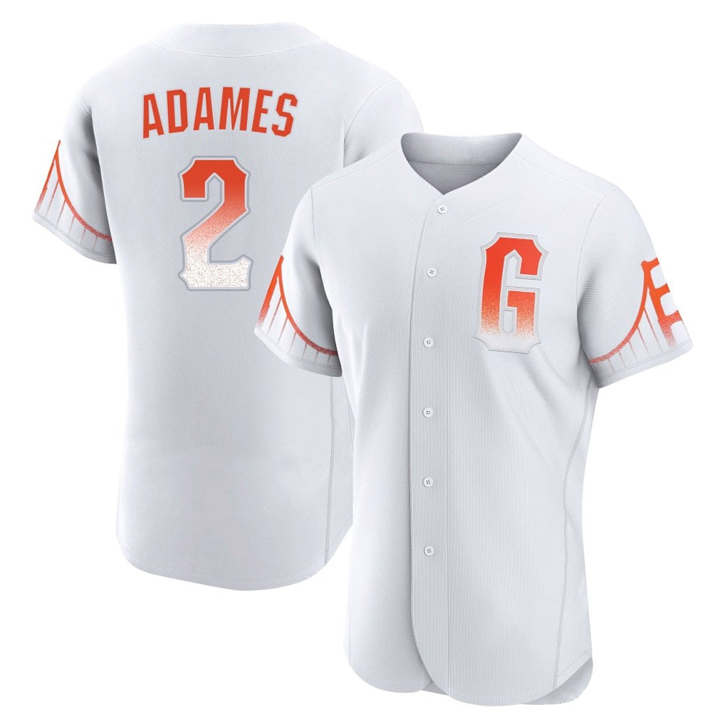 Rebec SF.Giants #2 Willy Adames Player White City Connect Home Limited Elite Stitched Jerseys