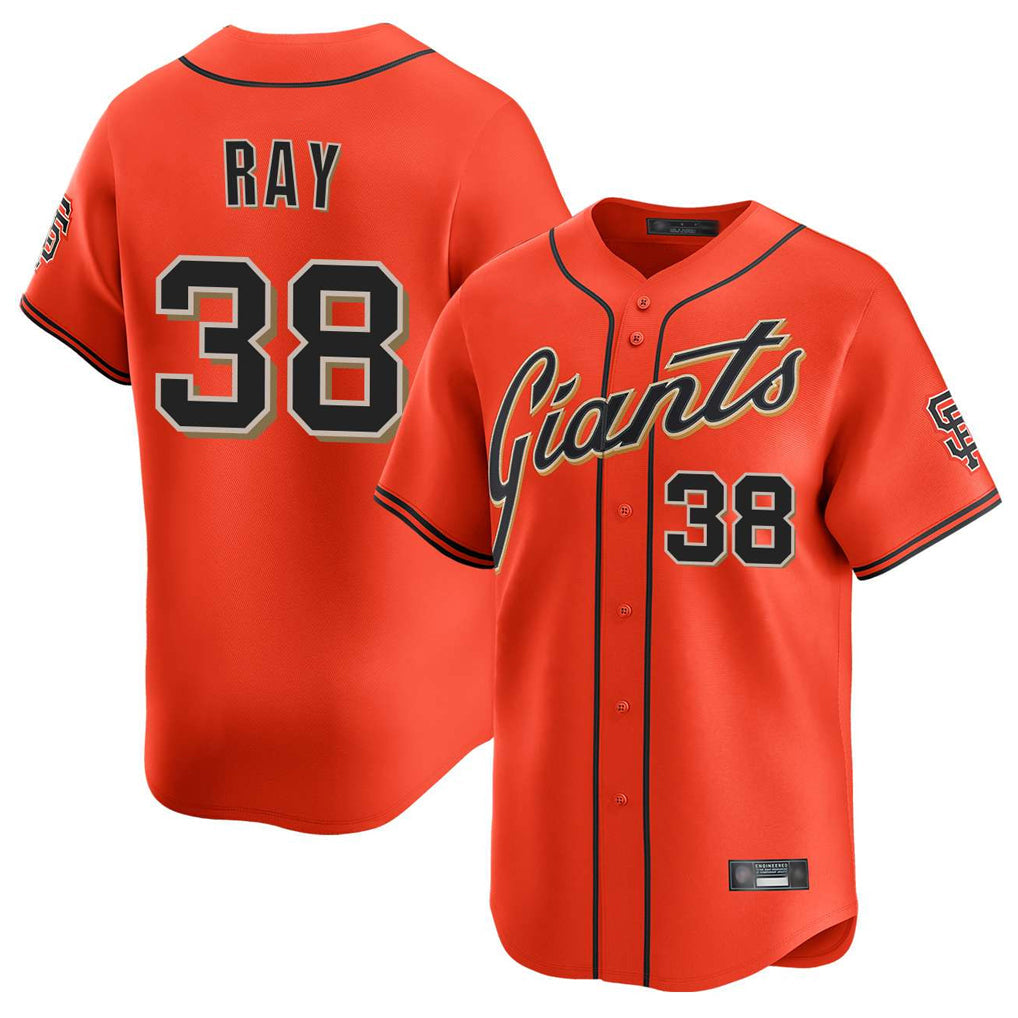 Rebec SF.Giants #38 Robbie Ray Player Orange Home Limited Stitched Jerseys