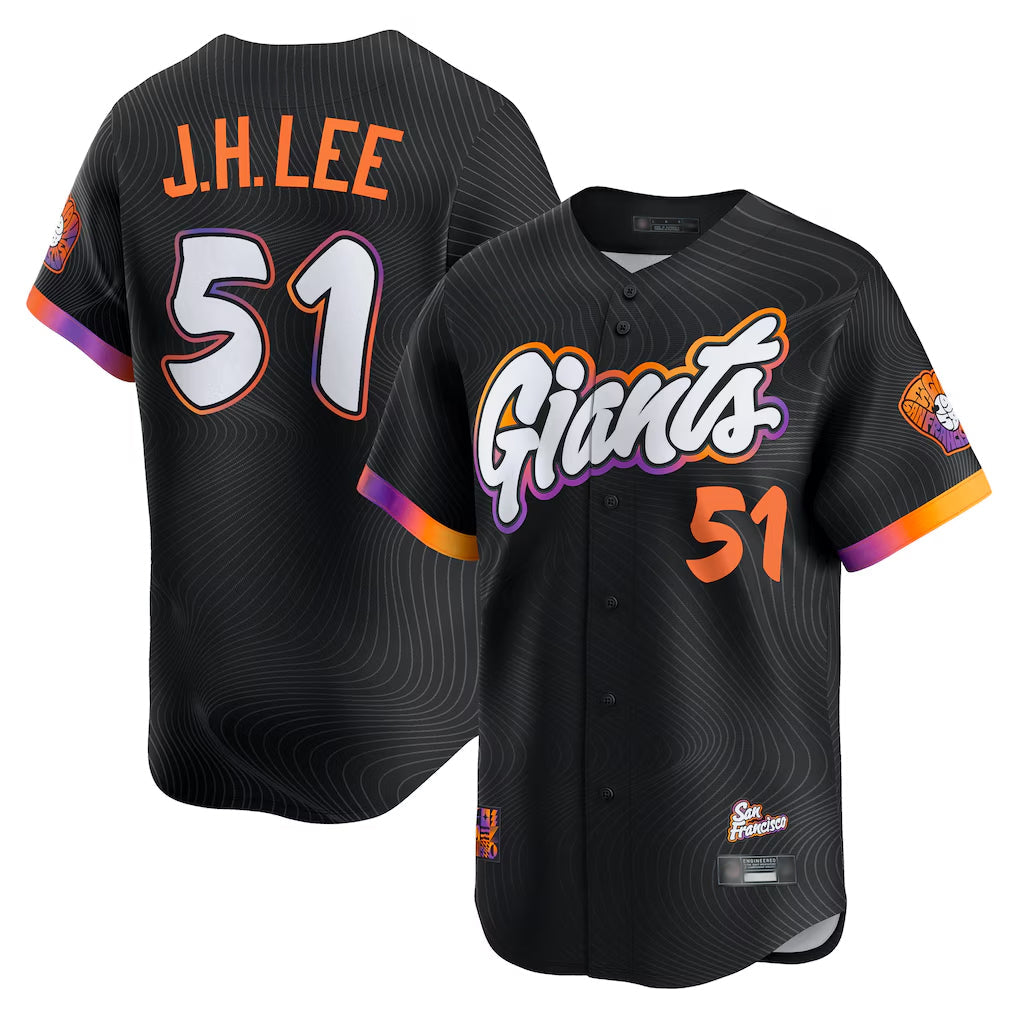 Rebec SF.Giants #51 Jung Hoo Lee Player Black 2025 City Connect Home Limited Stitched Jerseys