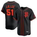 Rebec SF.Giants #51 Jung Hoo Lee Player Black 2026 Home Limited Stitched Jerseys