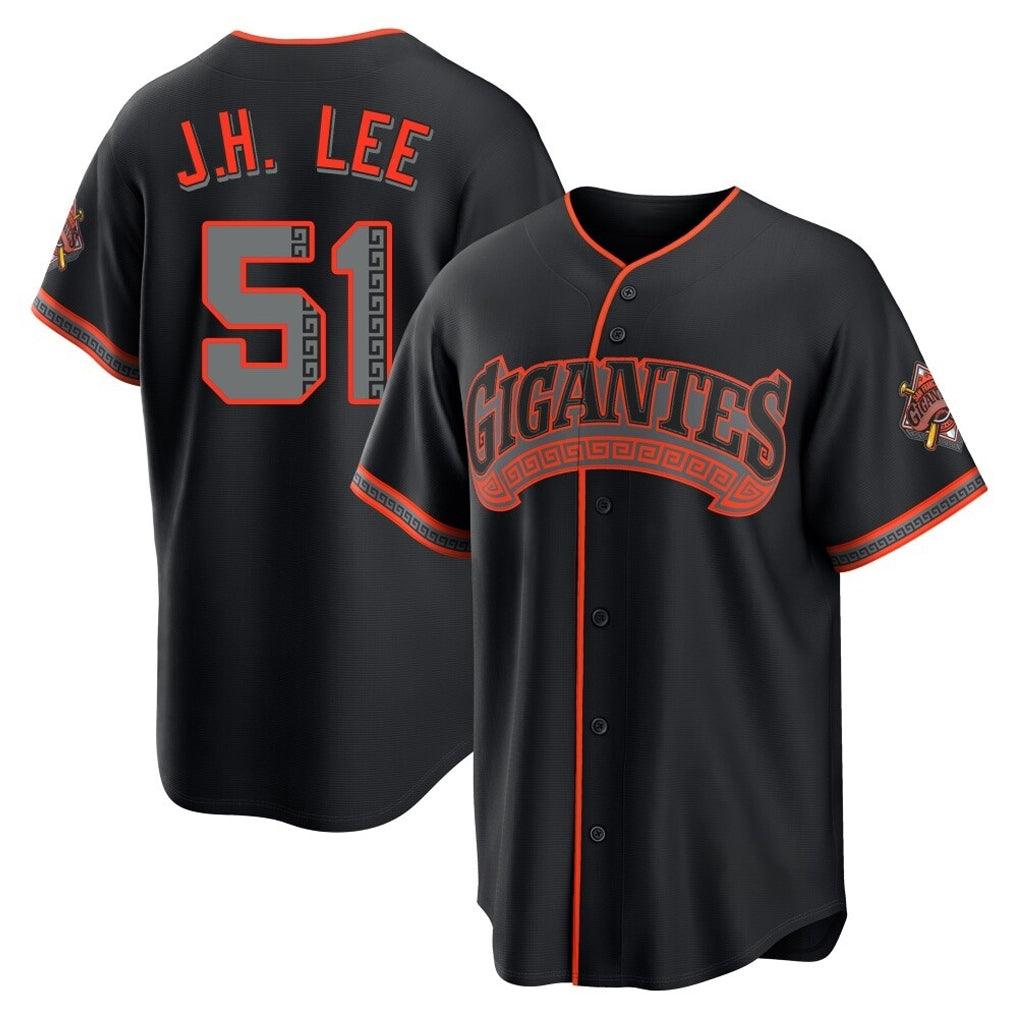 Rebec SF.Giants #51 Jung Hoo Lee Player  Black Alternate Limited Stitched Jerseys