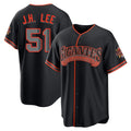 Rebec SF.Giants #51 Jung Hoo Lee Player  Black Alternate Limited Stitched Jerseys