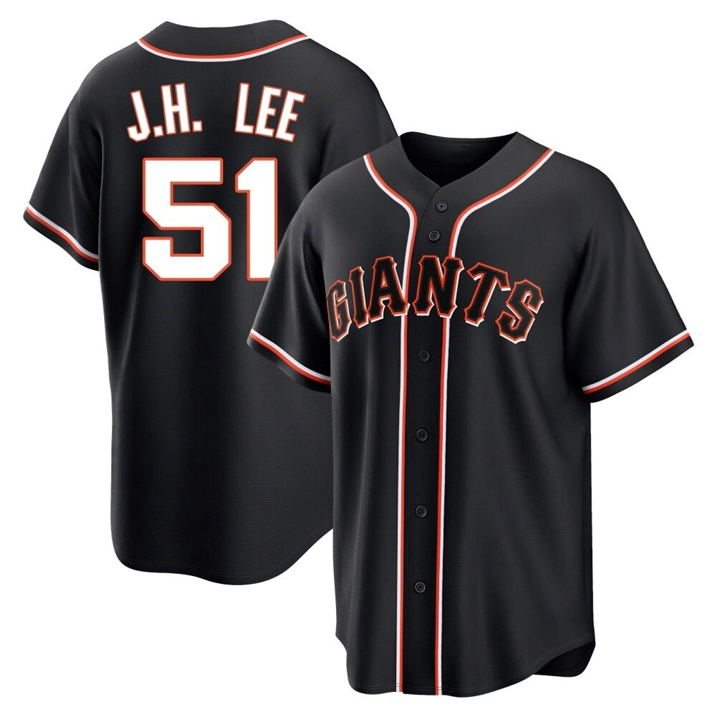 Rebec SF.Giants #51 Jung Hoo Lee Player Black Fashion Out Home Limited Stitched Jerseys