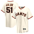 Rebec SF.Giants #51 Jung Hoo Lee Player Cream Home Game Stitched Jerseys