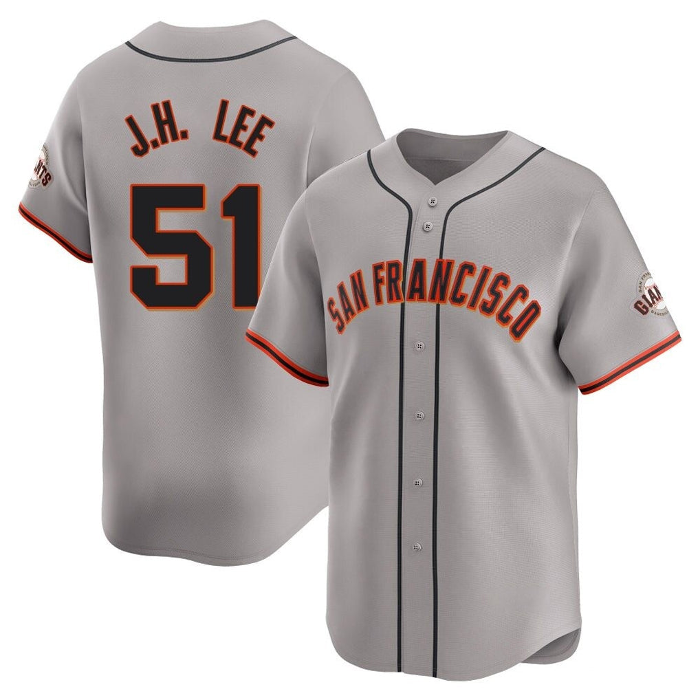 Rebec SF.Giants #51 Jung Hoo Lee Player Gray Home Limited Stitched Jerseys