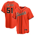 Rebec SF.Giants #51 Jung Hoo Lee Player Orange Home Game Stitched Jerseys