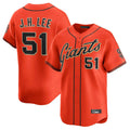 Rebec SF.Giants #51 Jung Hoo Lee Player Orange Home Limited Stitched Jerseys
