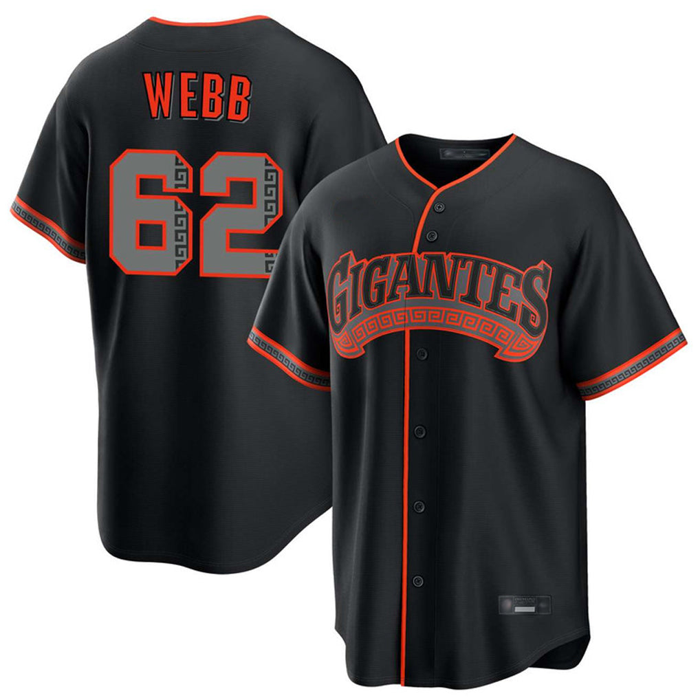 Rebec SF.Giants #62 Logan Webb Player Black Alternate Limited Stitched Jerseys