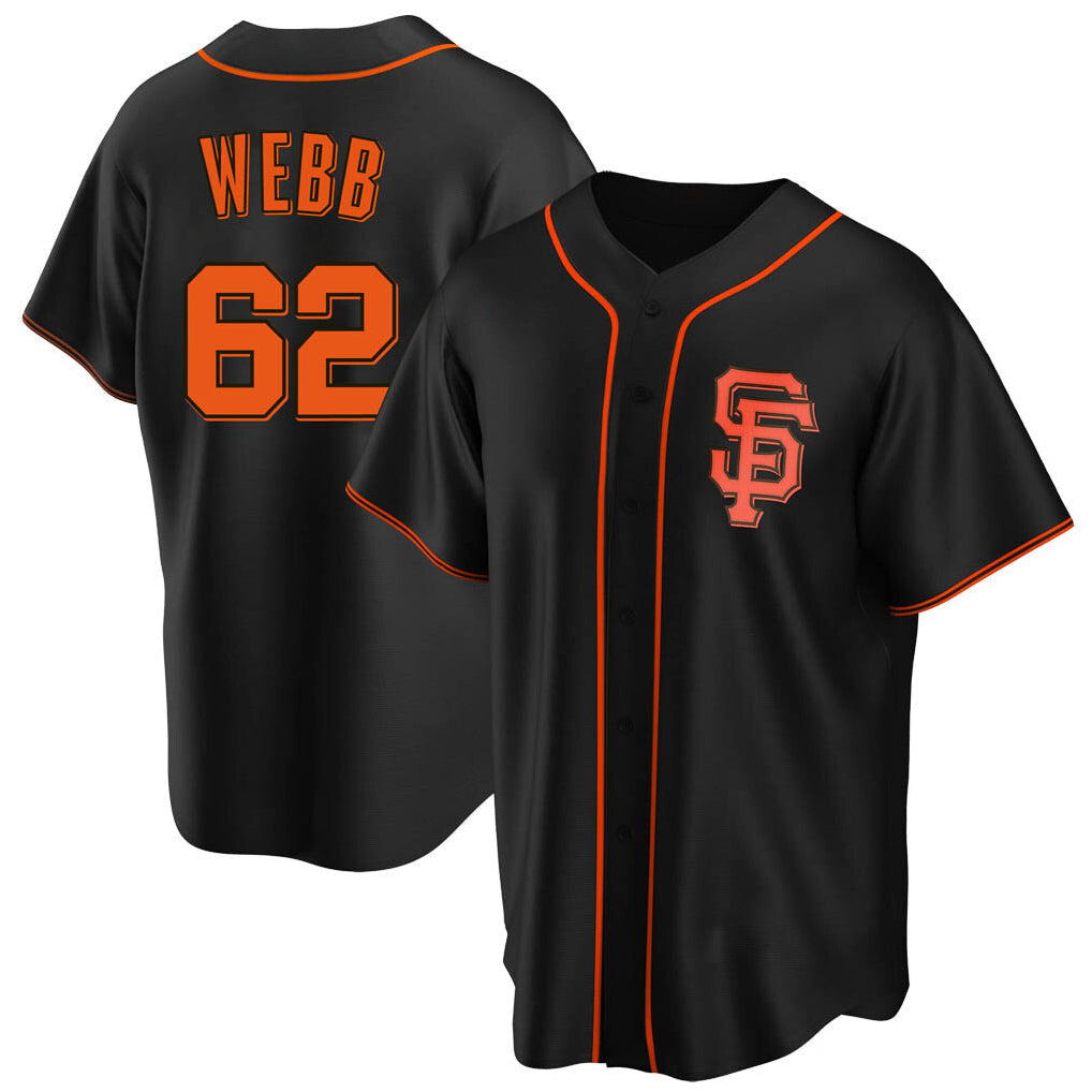 Rebec SF.Giants #62 Logan Webb Player Black Home Game Stitched Jerseys
