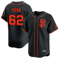 Rebec SF.Giants #62 Logan Webb Player Black Home Limited Stitched Jerseys