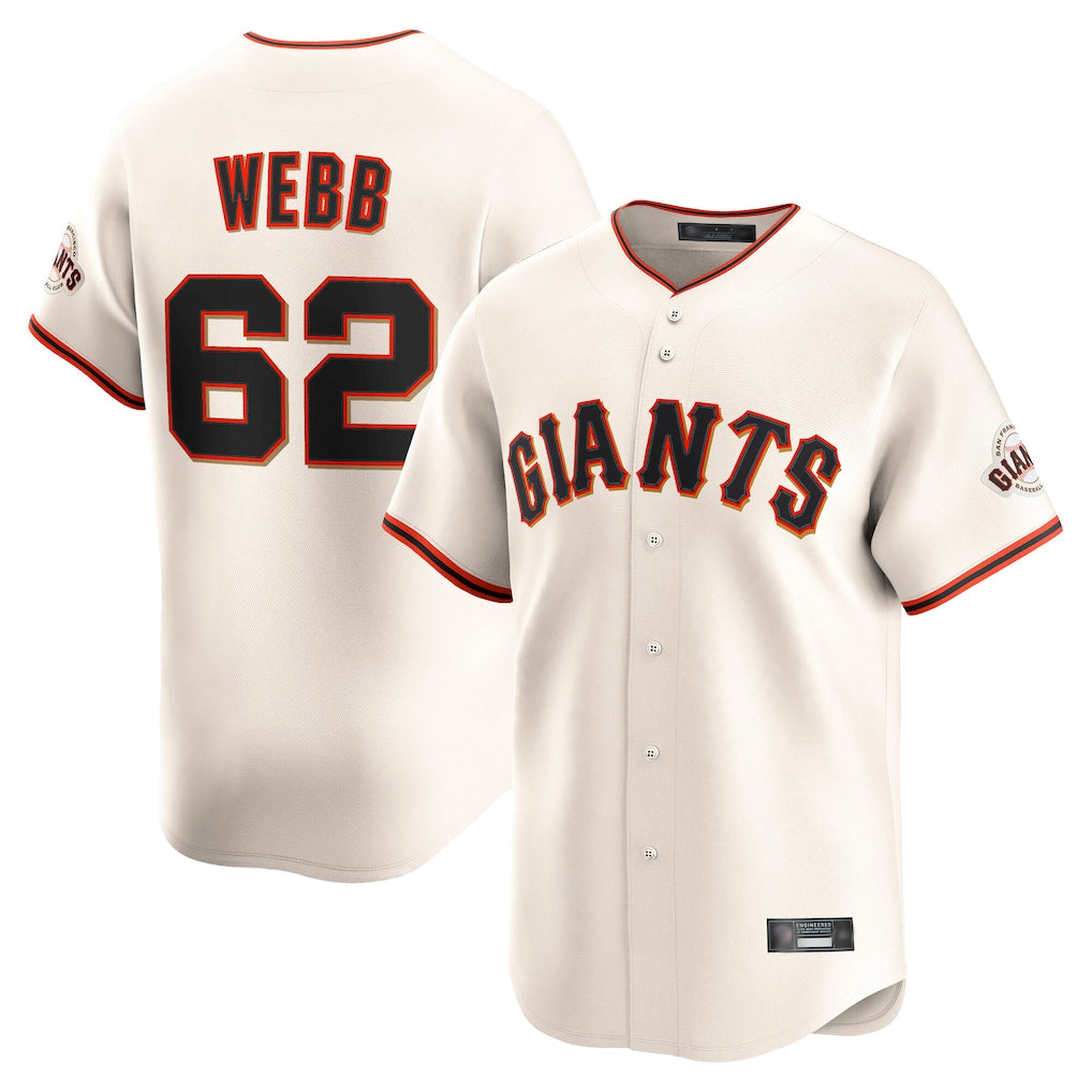 Rebec SF.Giants #62 Logan Webb Player Cream Home Limited Stitched Jerseys