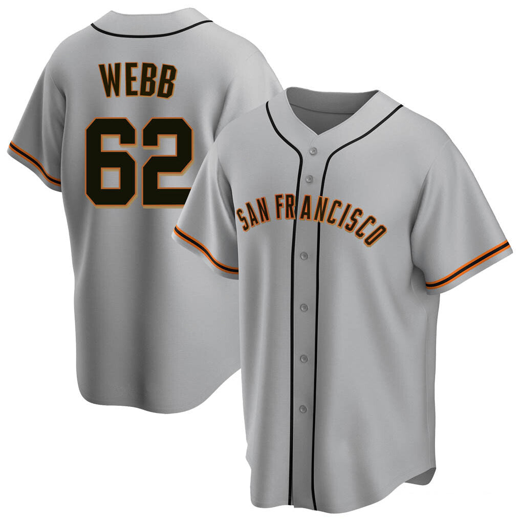 Rebec SF.Giants #62 Logan Webb Player Gray Home Game Stitched Jerseys