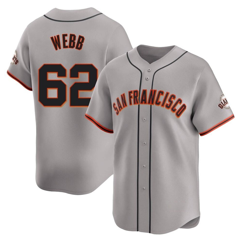 Rebec SF.Giants #62 Logan Webb Player Gray Home Limited Stitched Jerseys