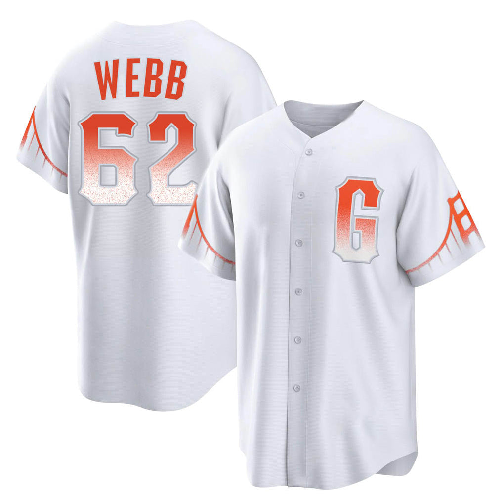 Rebec SF.Giants #62 Logan Webb Player White City Connect Home Game Stitched Jerseys