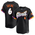 Rebec SF.Giants #6 Daniel Susac Player Black 2025 City Connect Home Limited Stitched Jerseys