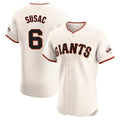 Rebec SF.Giants #6 Daniel Susac Player Cream Home Limited Elite Stitched Jerseys