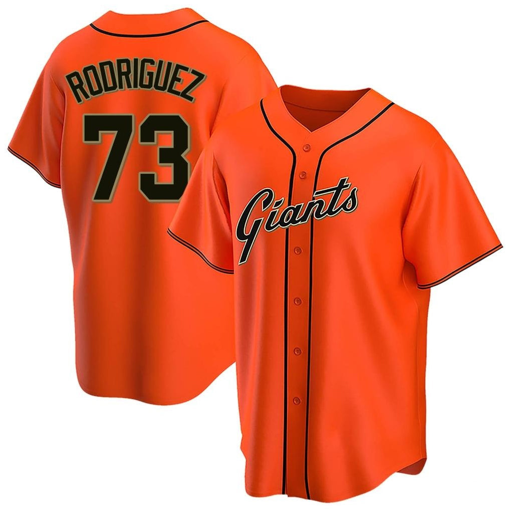 Rebec SF.Giants #73 Randy Rodriguez Player Orange Home Game Stitched Jerseys