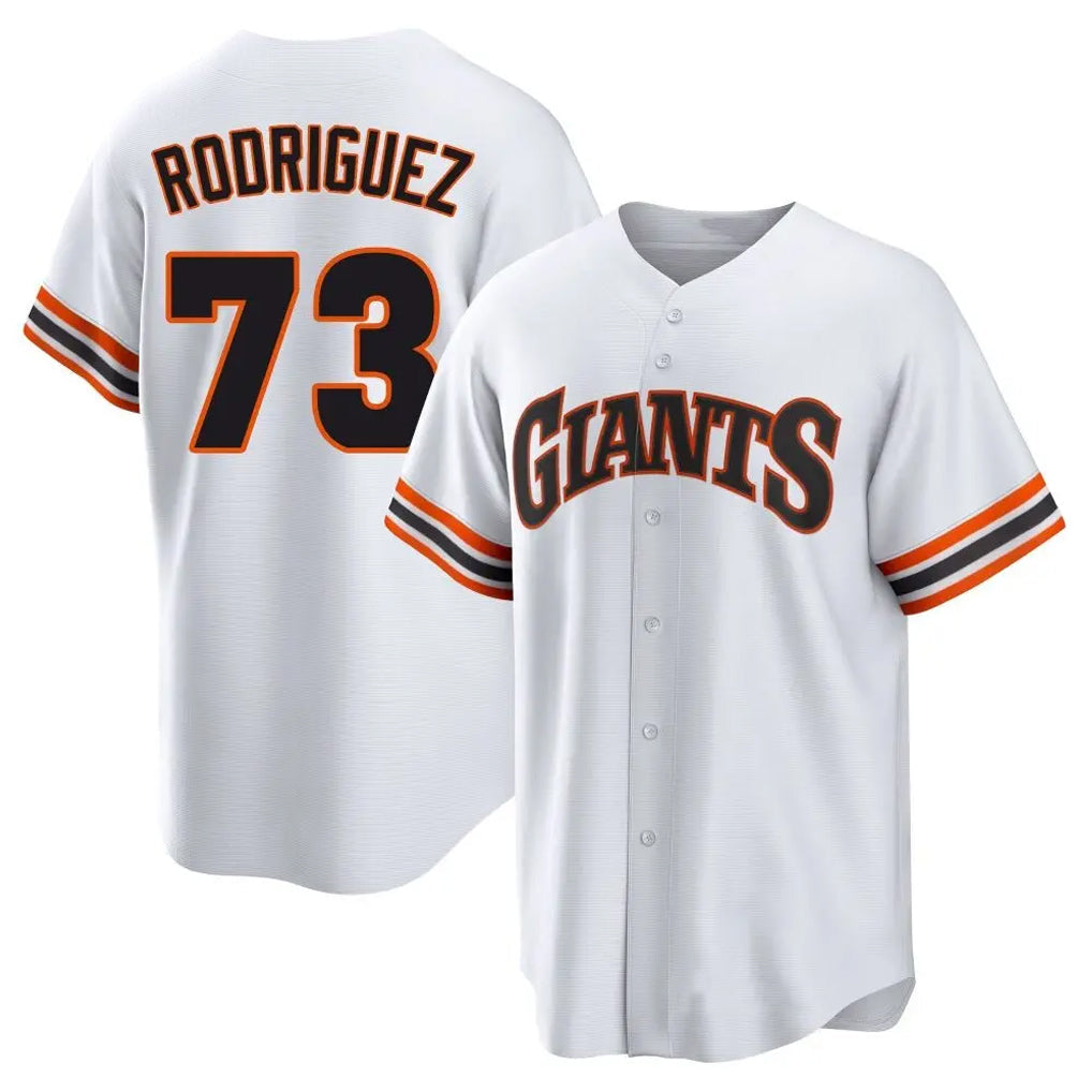 Rebec SF.Giants #73 Randy Rodriguez Player White Home Game Stitched Jerseys
