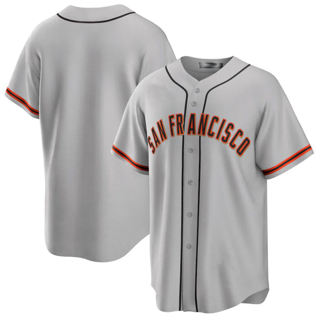 Rebec SF.Giants Blank Player Gray Home Game Stitched Jerseys