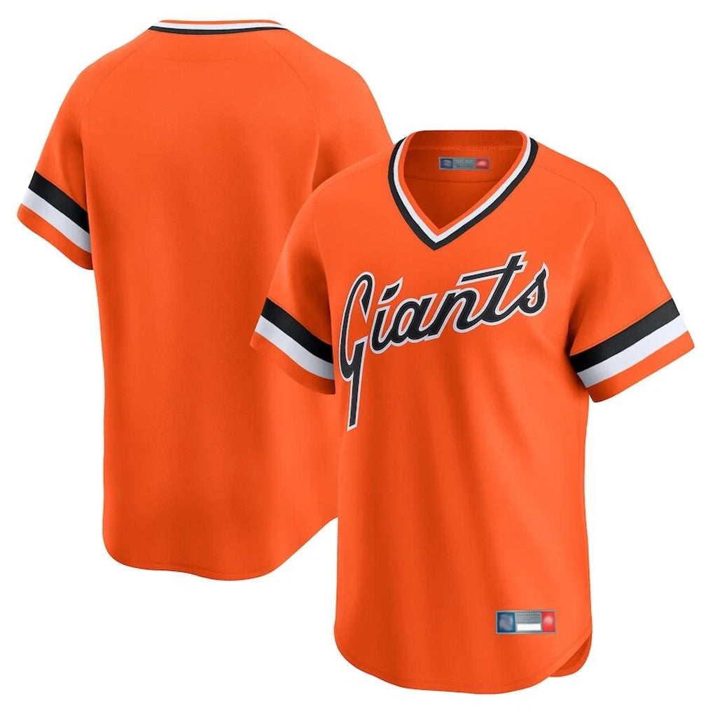 Rebec SF.Giants Blank Player Orange 2025 Cooperstown Collection Limited T-shirt Stitched Jerseys