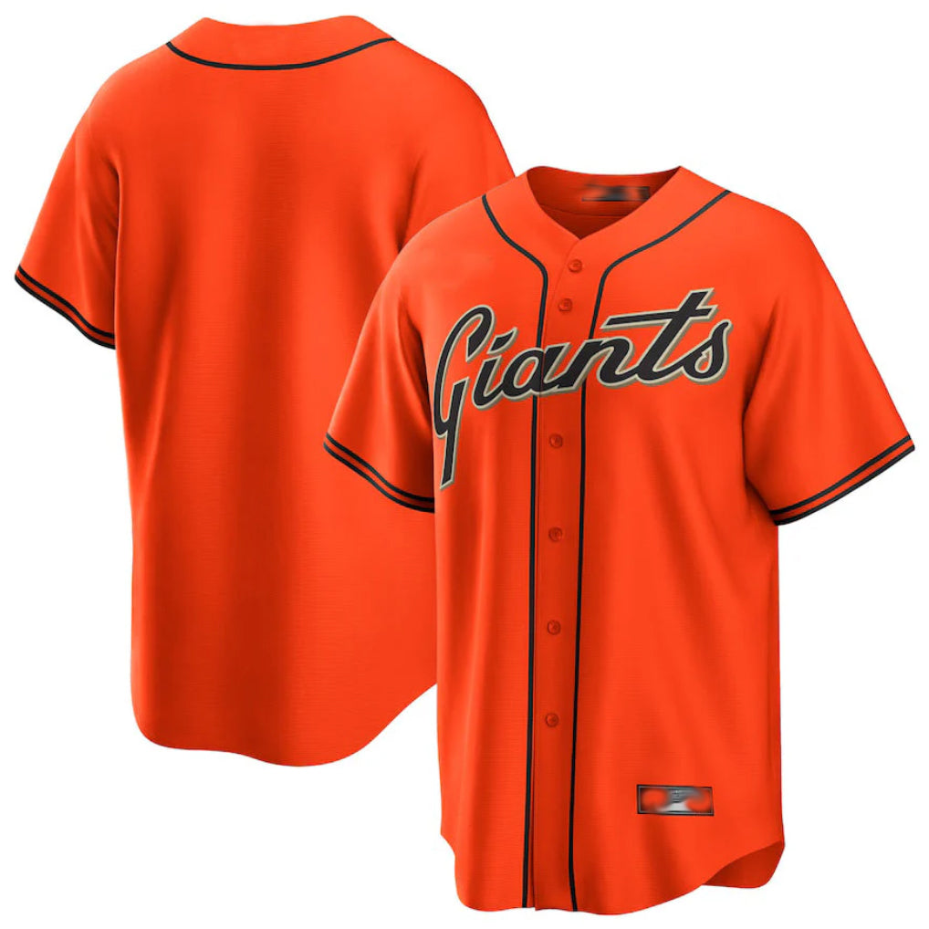 Rebec SF.Giants Blank Player Orange Alternate Replica Game Stitched Jerseys
