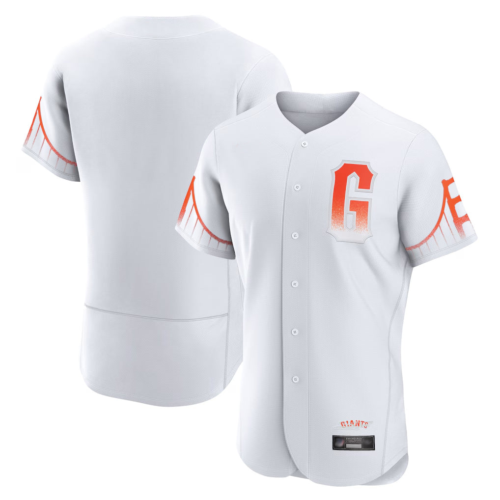 Rebec SF.Giants Blank Player White City Connect Home Limited Elite Stitched Jerseys