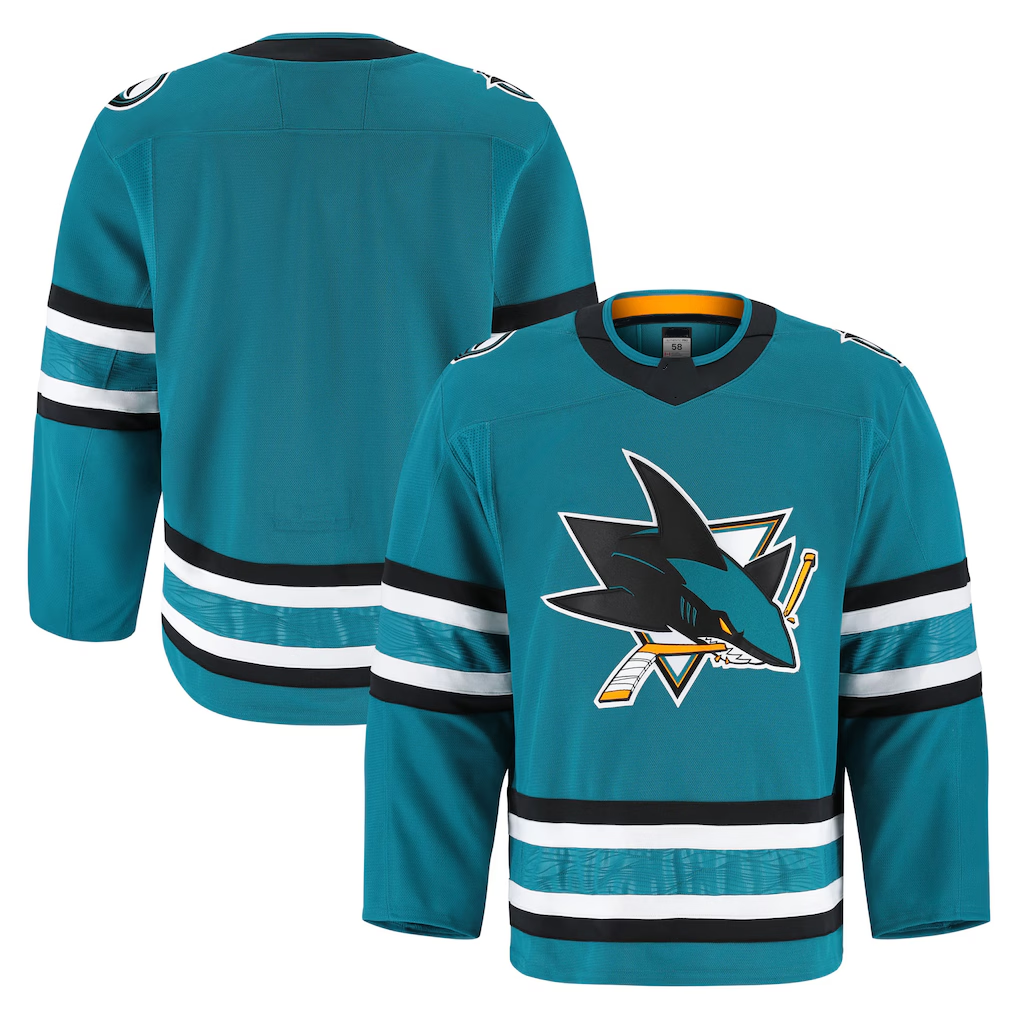 Rebec SJ.Sharks Teal Home Authentic Pro Jerseys