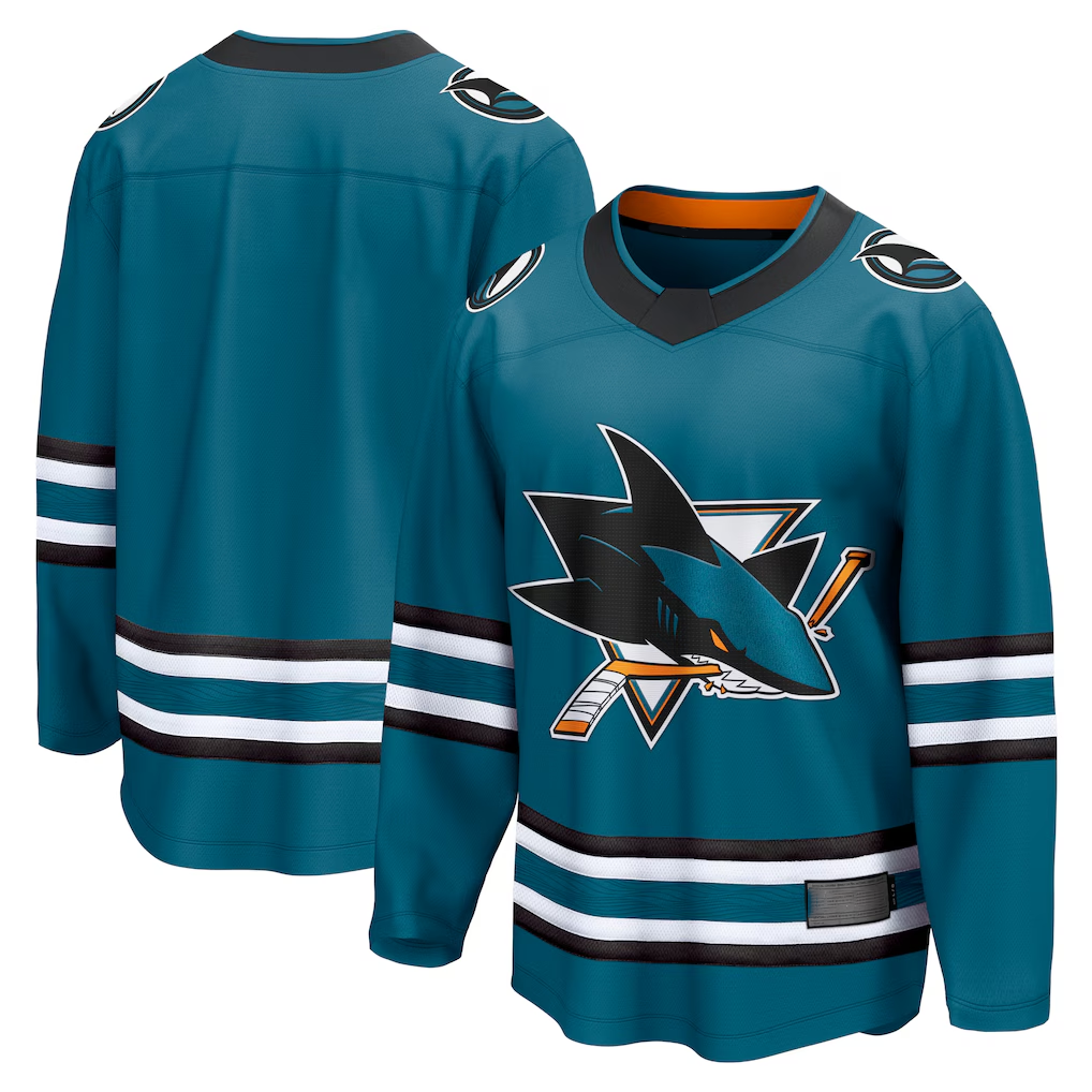 Rebec SJ.Sharks Teal Home Breakaway Jerseys