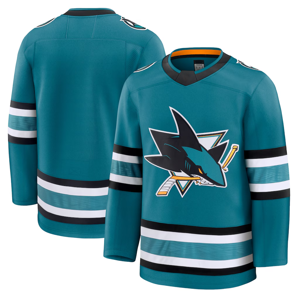 Rebec SJ.Sharks Teal Home Premium Jerseys
