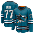 Rebec SJ.Sharks #77 Michael Misa Teal Breakaway Jerseys