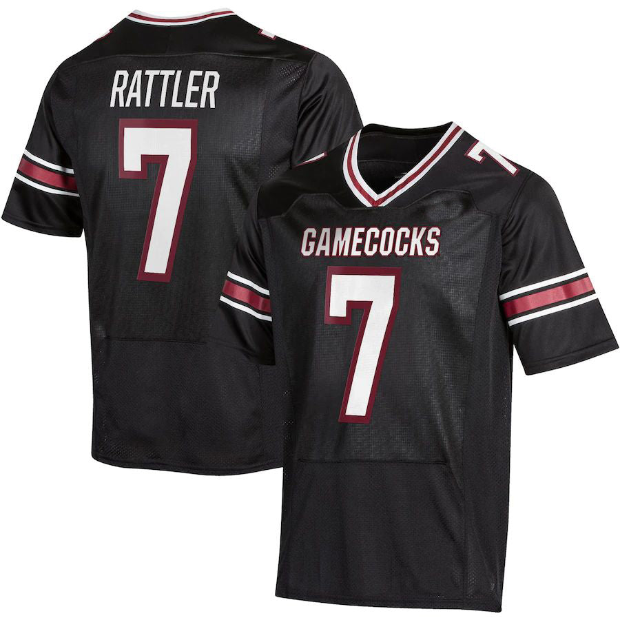 Rebec S.Carolina Gamecocks #7 Spencer Rattler Under Armour NIL Replica Football Jersey Black Stitched American College Jerseys