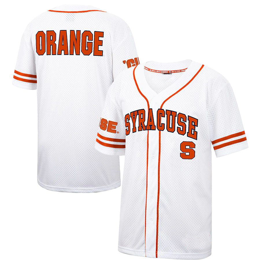 Rebec S.Orange Colosseum Free Spirited Baseball Jersey White Orange Stitched American College Jerseys