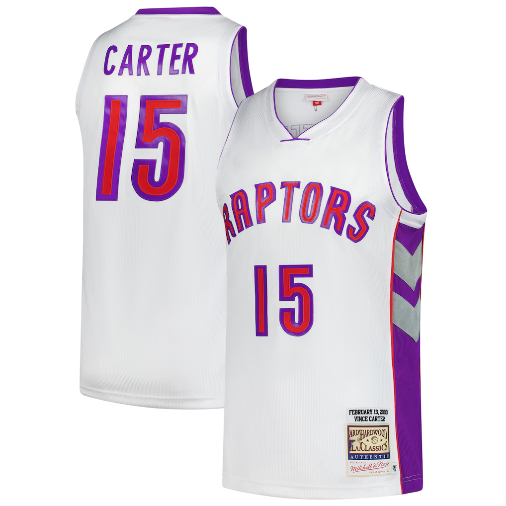 Rebec T.Raptors #15 Vince Carter Mitchell & Ness White 2000 All-Star Game Authentic Jerseys