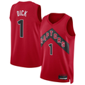 Rebec T.Raptors #1 Gradey Dick Red Swingman Player Jerseys - Icon Edition