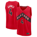 Rebec T.Raptors #4 Scottie Barnes Red Fast Break Replica Jerseys - Icon Edition