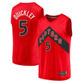 Rebec T.Raptors #5 Immanuel Quickley Red Fast Break Player Jerseys - Icon Edition