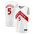 Rebec T.Raptors #5 Immanuel Quickley White Fast Break Player Jerseys - Association Edition