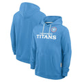Rebec T.Titans Light Blue LOGO Pullover Hoodies Home Game Blank Player Stitched Jerseys