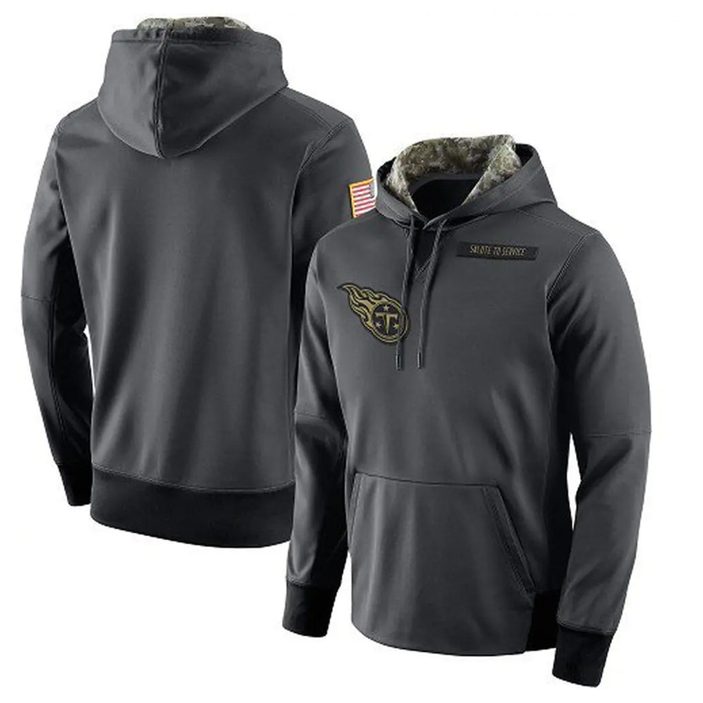 Rebec T.Titans Light Gray Pullover Hoodies Home Game Blank Player Stitched Jerseys