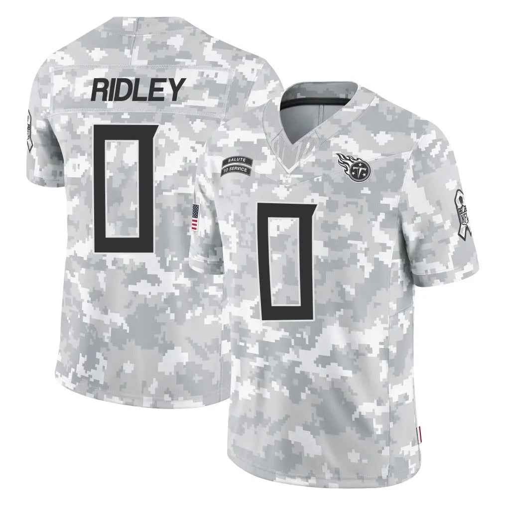 Rebec T.Titans #0 Calvin Ridley Player Arctic Camo Limited Salute to Service Home Game Stitched Jerseys