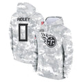 Rebec T.Titans #0 Calvin Ridley Player Camo Arctic Salute to Service Pullover Hoodies Home Game Stitched Jerseys