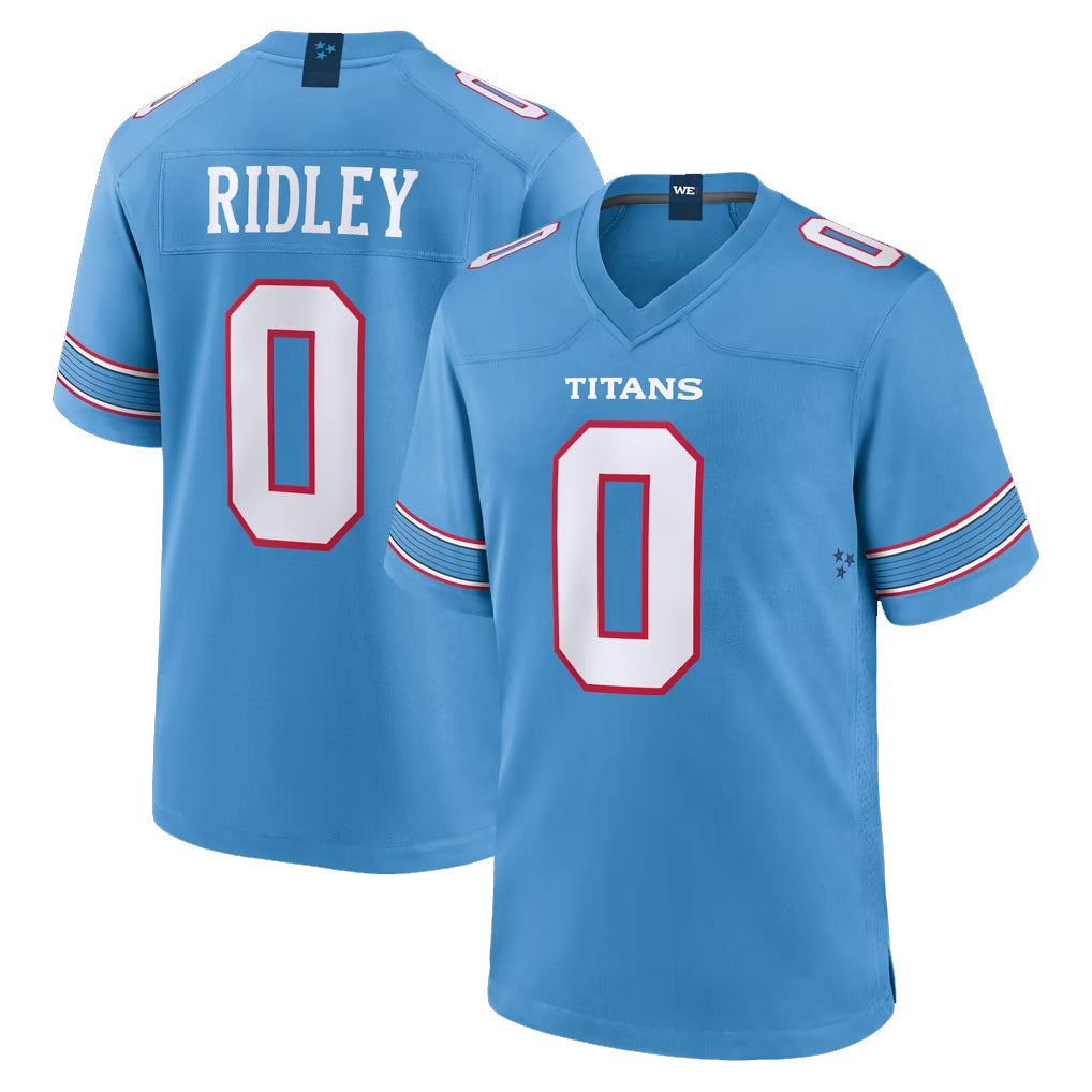 Rebec T.Titans #0 Calvin Ridley Player Light Blue 2026 Game Home Stitched Jerseys