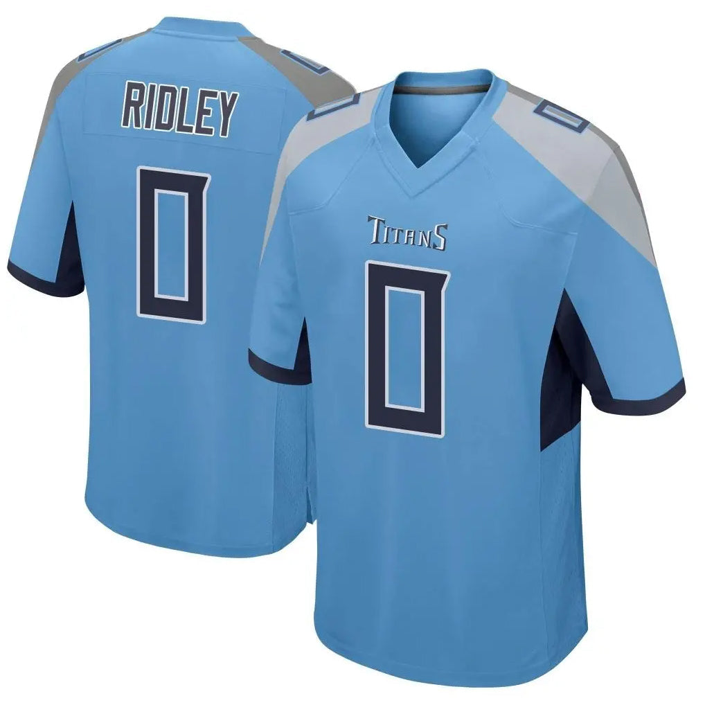 Rebec T.Titans #0 Calvin Ridley Player Light Blue Home Game Stitched Jerseys