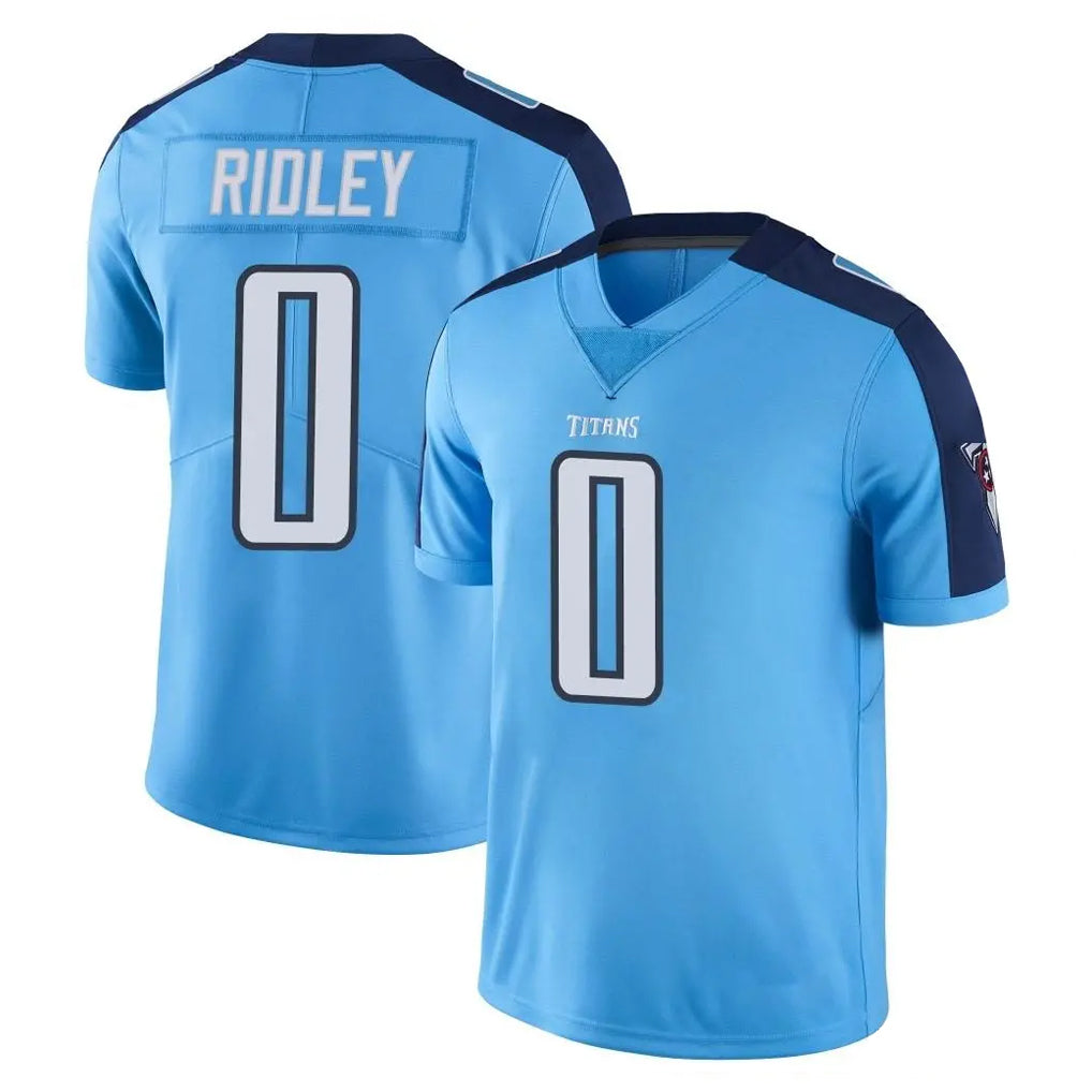 Rebec T.Titans #0 Calvin Ridley Player Light Blue Limited Color Rush Home Game Stitched Jerseys