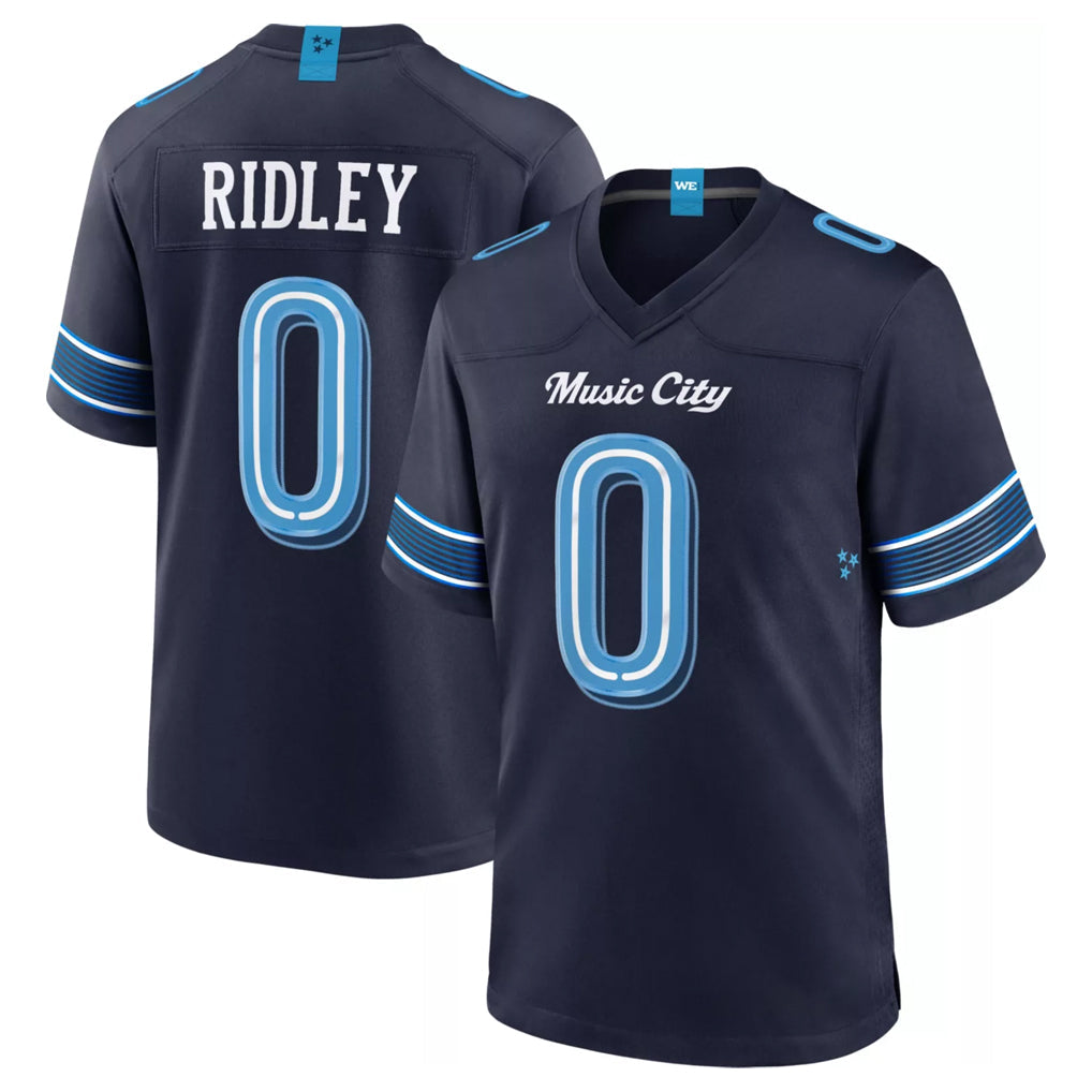 Rebec T.Titans #0 Calvin Ridley Player Navy 2026 Rivalries Collection Home Game Stitched Jerseys