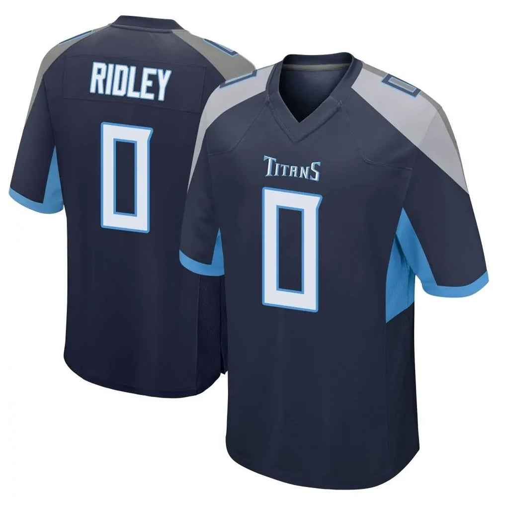 Rebec T.Titans #0 Calvin Ridley Player Navy Home Game Stitched Jerseys