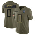 Rebec T.Titans #0 Calvin Ridley Player Olive Limited 2025 Salute to Service Home Game Stitched Jerseys