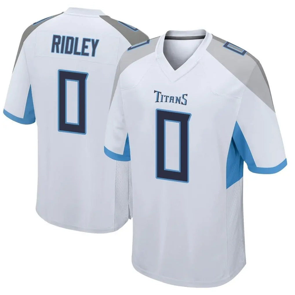 Rebec T.Titans #0 Calvin Ridley Player White Home Game Stitched Jerseys