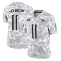 Rebec T.Titans #11 Jermaine Johnson II Player Arctic Camo Limited Salute to Service Home Game Stitched Jerseys